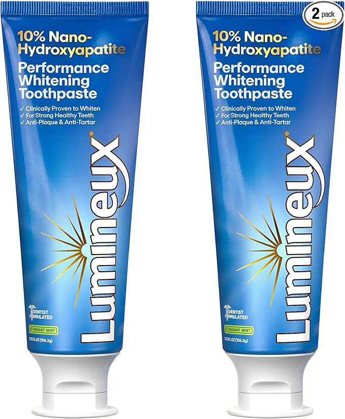 Lumineux 10% Nano Hydroxyapatite Performance 2 Pack Whitening Toothpaste - Fluoride Free & Gentle... | Amazon (US)