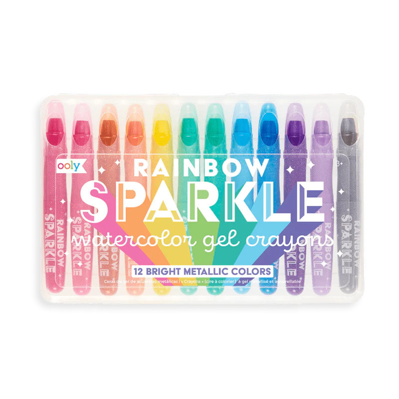 OOLY Rainbow Sparkle Watercolor Gel Crayons (12 PCS) | Ellifox