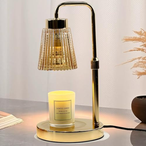 Candle Warmer Lamp with Timer Dimmable, Height Adjustable Scented Wax Melts Warmer, Electric Flameless Candle Warmer for Candle Jar, Mothers Day Birthday Gifts for Women, Office Home Decor (2 Bulbs) | Amazon (US)