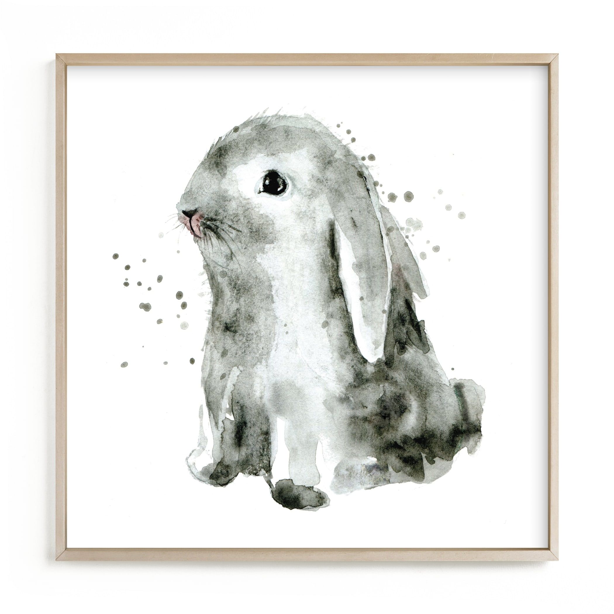 "Bunny1" - Kids Open Edition Non-custom Art Print by Lulaloo. | Minted