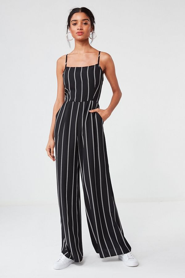 UO Striped Wide Leg Jumpsuit | Urban Outfitters (US and RoW)