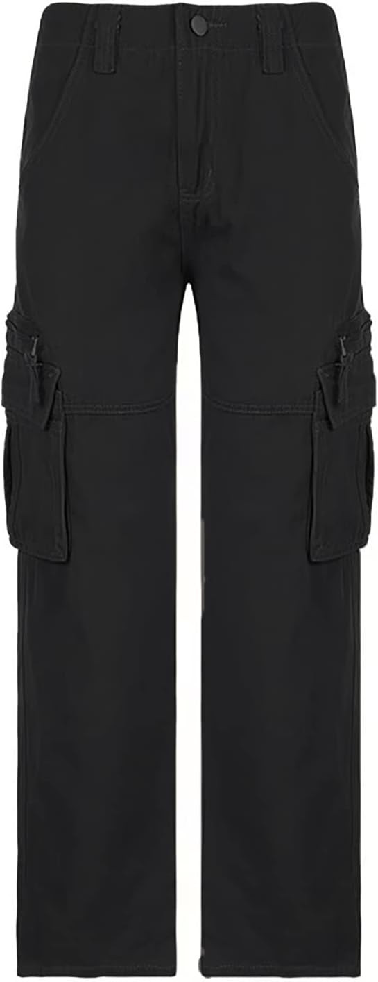High Waist Baggy Cargo Jeans for Women Flap Pocket Relaxed Fit Straight Wide Leg Y2K Fashion Jean... | Amazon (US)