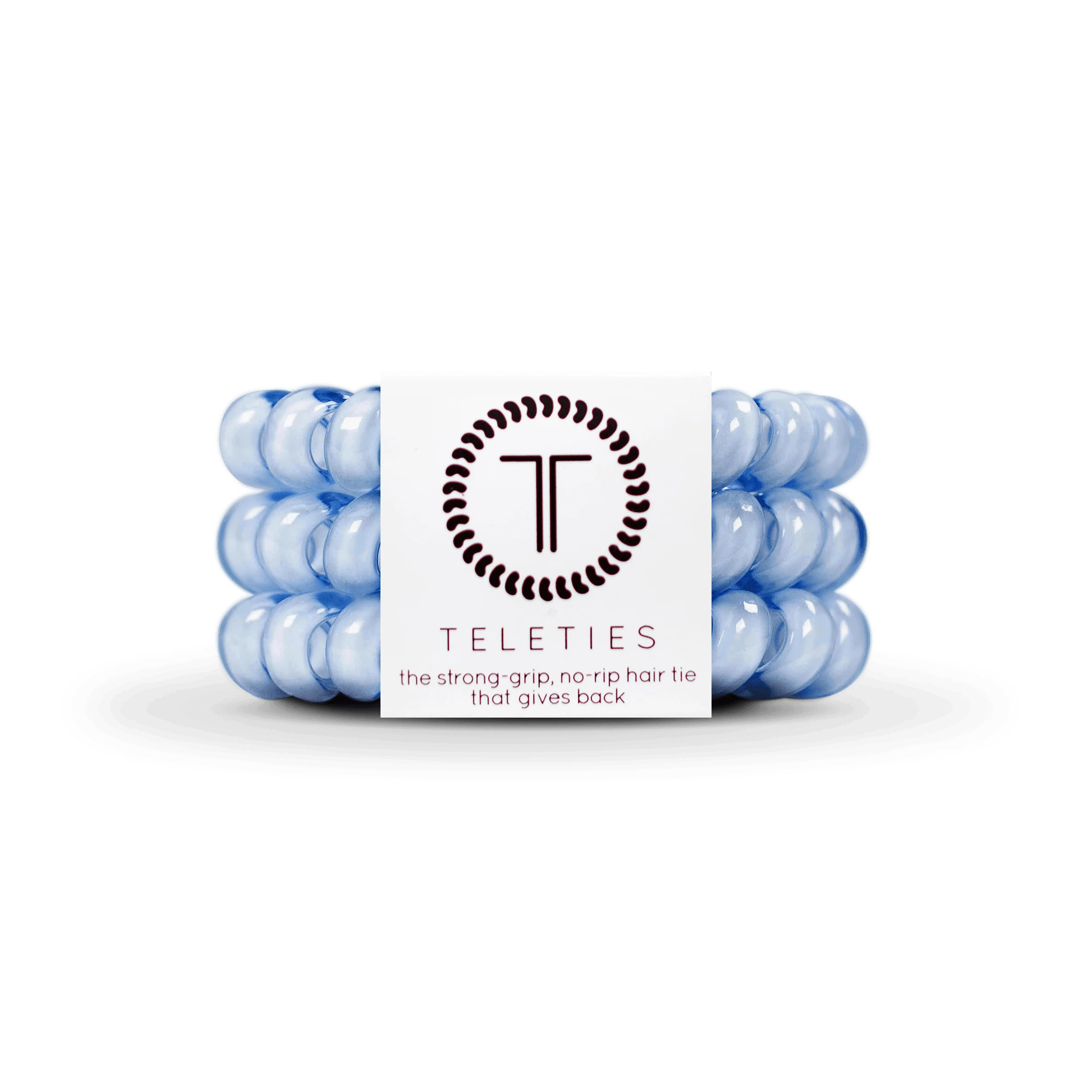 TELETIES Large Hair Ties, Washed Denim | TELETIES