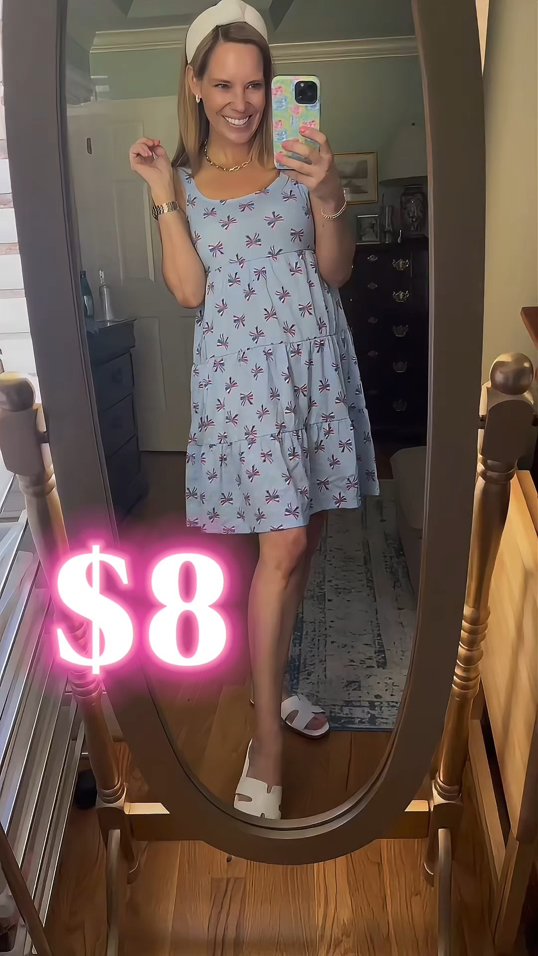 Red, white, and WOW—under $8! This sweet Americana tiered dress is actually from the girls’ section at Walmart, but the Kids XL  fits like a women’s XS/S and gives all the breezy summer vibes. The soft blue fabric is covered in patriotic bow prints and the tiered silhouette is so flattering and fun to twirl in!

Perfect for 4th of July, fireworks, cookouts, or just a sunny day out. I dressed it up with white sandals, a woven headband, and Melinda Maria gold jewelry for that polished touch.

Size: Wearing Kids XL 
Price: Just $7.98! Linked the exact one + coordinating mommy-and-me options.

Use code PREPPYREBEL for 10% off Melinda Maria jewelry—my go-to for lightweight, luxe gold accessories!

#walmartfashion #ltkunder50 #budgetfriendlyfinds #patrioticstyle #girlsdresswomensizing #redwhiteandblue #melindamaria #preppyrebel #walmartstyle #4thofjulyfashion #ltkpatriotic


#LTKKids #LTKFindsUnder100 #LTKFindsUnder50