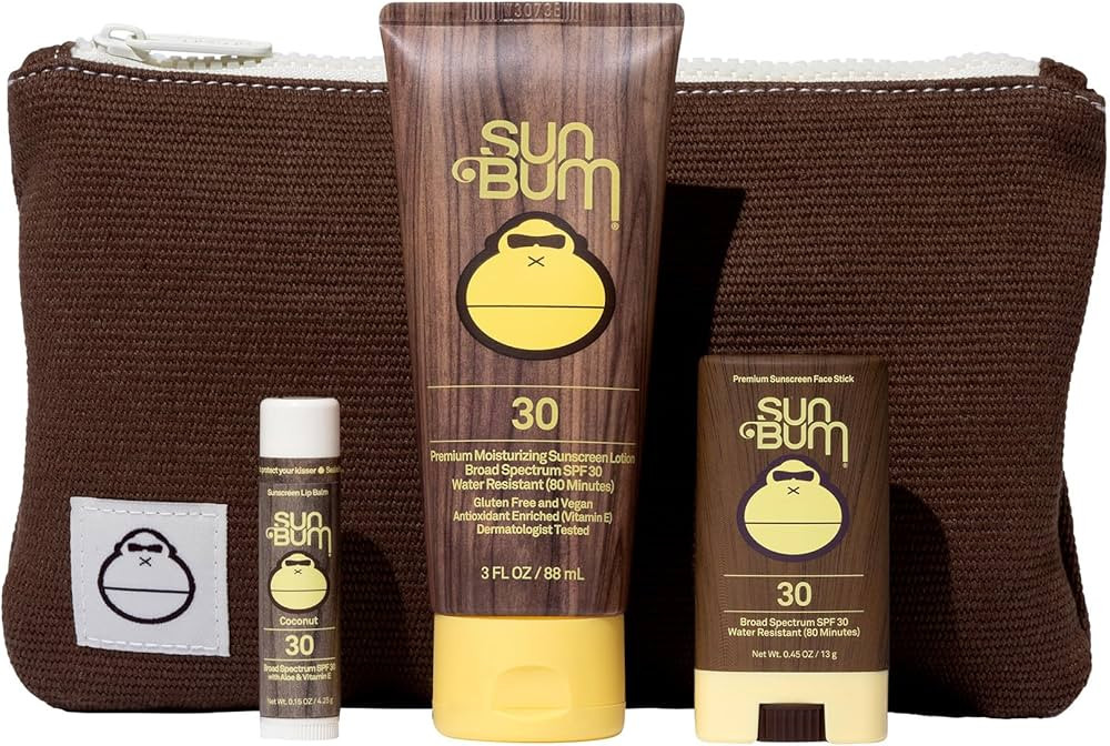 Sun Bum Road Tripper - Travel Sized Sun Care Pack with Sunscreen Lotion, Face Stick, and Lip Balm... | Amazon (US)