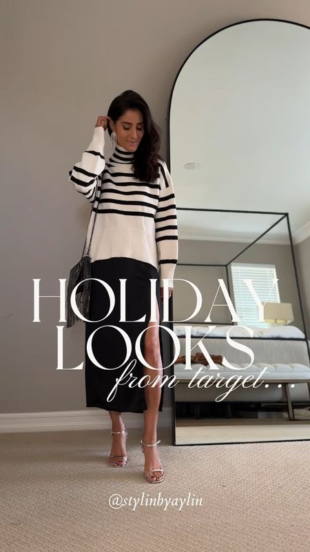 Holiday looks from target
For reference I'm just shy of 5-7:
Striped sweater (S)
SKIRTS (XS)
RED PANTS (2)
FUZZY MOCK SWEATER (2)
BONJOUR SWEATER (S)
SEQUIN PANTS (4)
#StylinbyAylin 

#LTKHoliday #LTKstyletip #LTKSeasonal