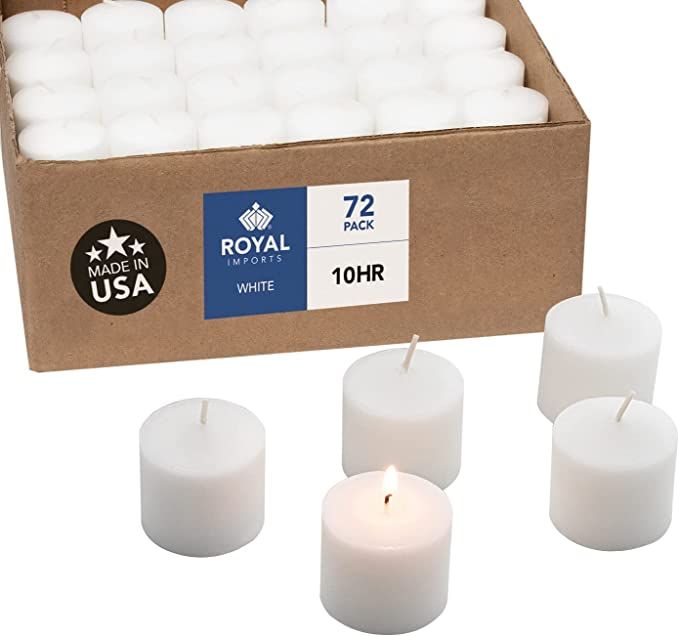 Votive Candle, Unscented White Wax, Box of 72, for Wedding, Birthday, Holiday & Home Decoration (... | Amazon (US)
