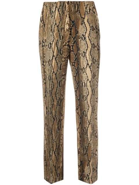 Just Cavalli snake-print straight-leg Trousers - Farfetch | Farfetch Global
