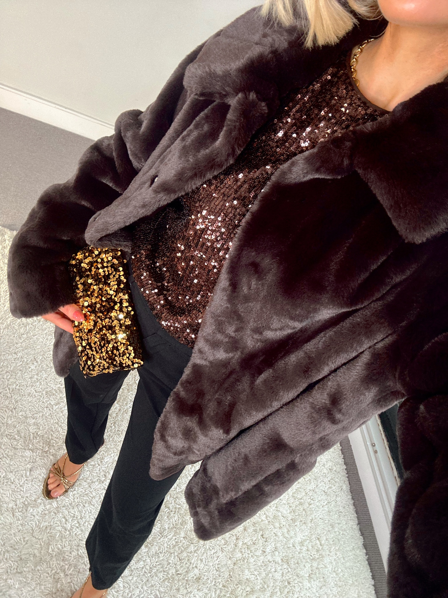 Sparkle blouse and faux fur coat for the festive season!! 

#LTKSeasonal #LTKeurope #LTKstyletip