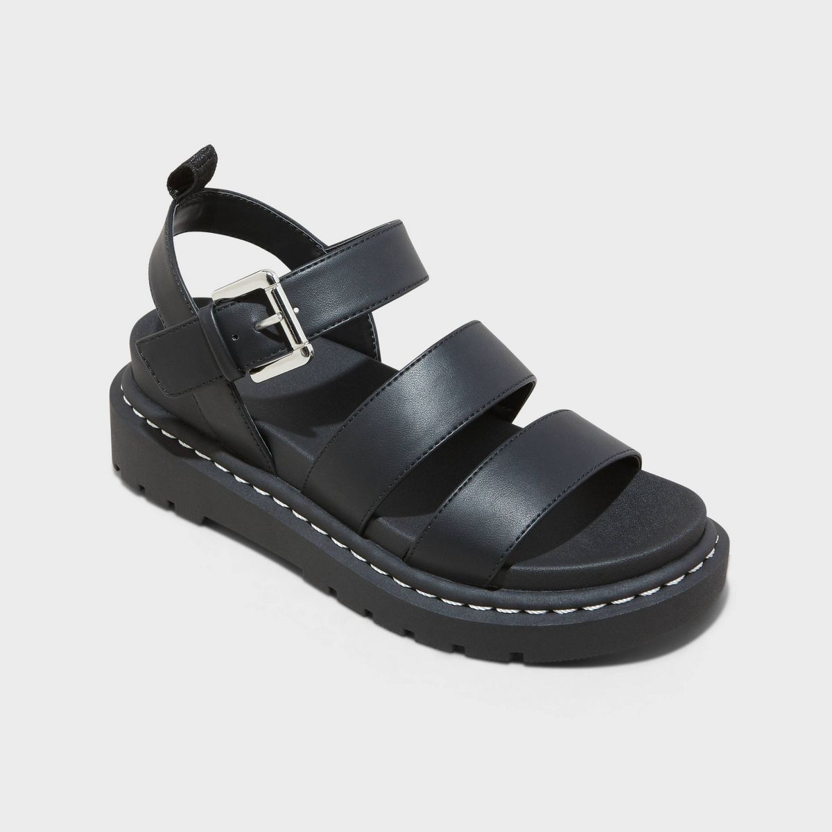 Women's Thalia Wide Width Lug Slide Sandals - Wild Fable™ Black 8W | Target