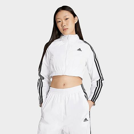 adidas Women's Originals adicolor Teamgeist Crop Track Top in White Size: 2XL | Finish Line (US)