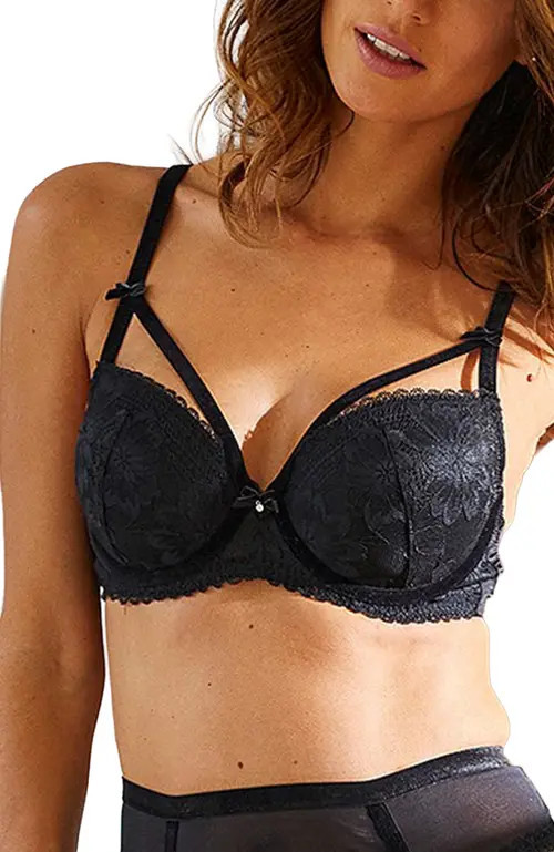 LASCANA Women's Lace Balconette Bra in Black at Nordstrom, Size 38C | Nordstrom