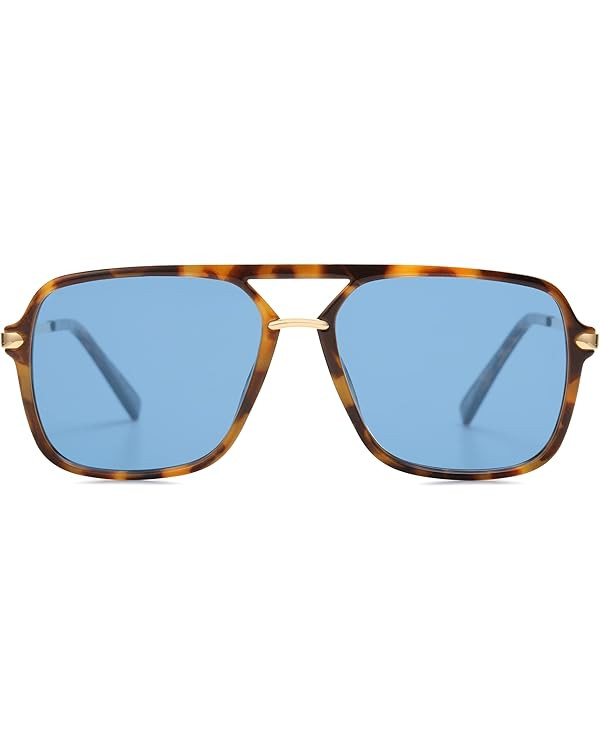 SOJOS Sunglasses for Women & Men, Square, Retro, Polarized Lens, Trendy Aviator, 90s Shades | Amazon (US)