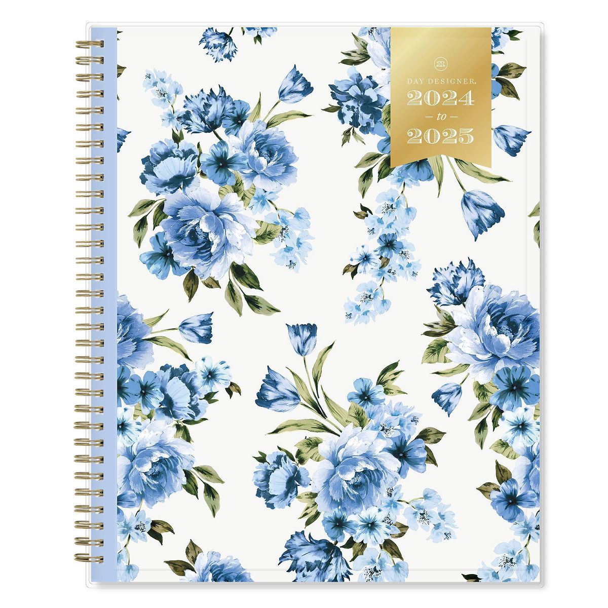 Day Designer 2024-25 Weekly/Monthly Planner 11"x8.5" Wirebound Blue Bouquet | Target