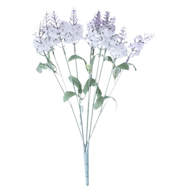 Lavender Artificial Flowers Bouquet - Faux Simulation Floral Stems For Home Decor, Wedding & Gard... | Walmart (US)