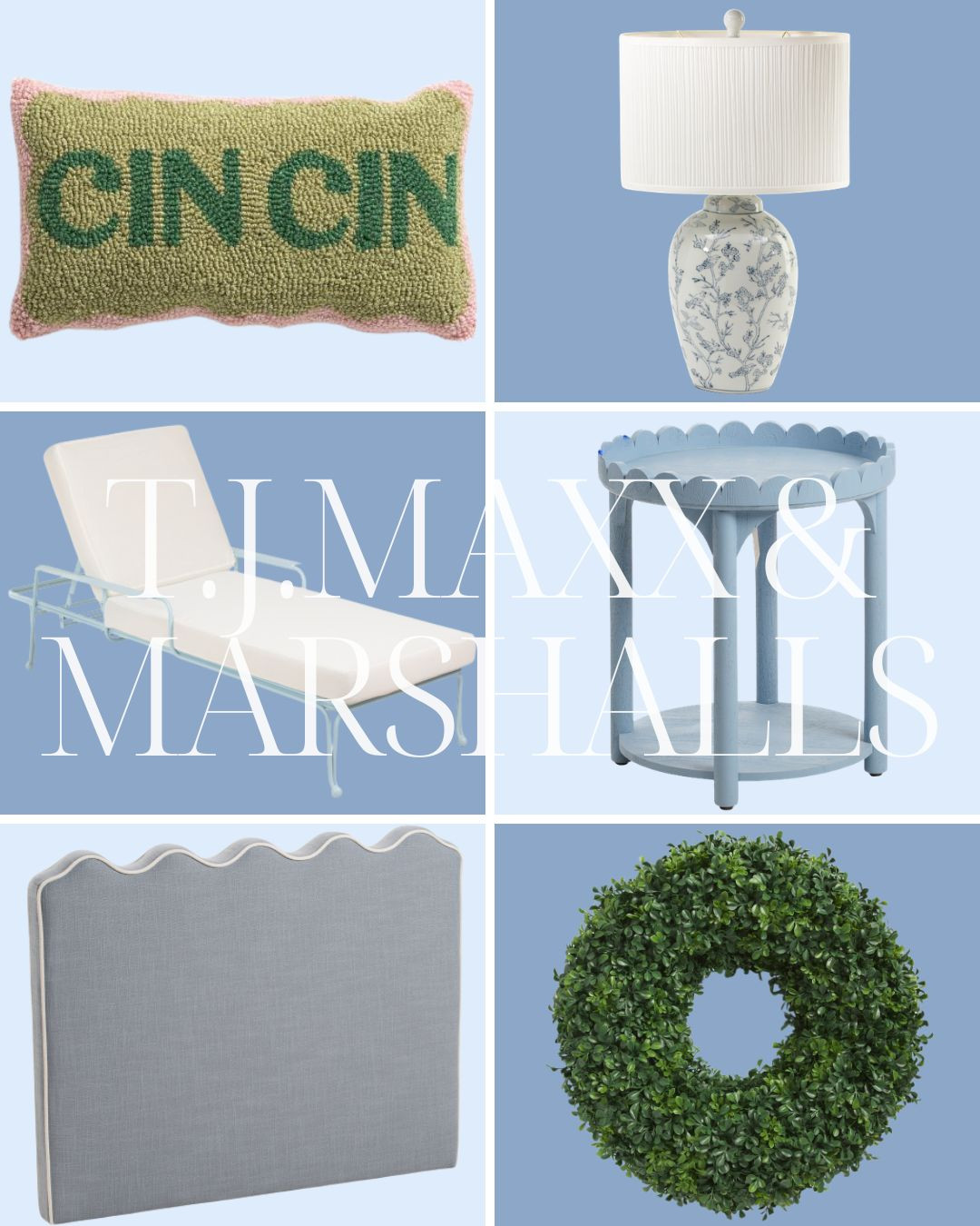 T.J. Maxx and Marshalls finds! 

living room | bathroom | bedroom | home decor | home refresh | bedding | nursery | classic home | traditional home | blue and white | furniture | coffee table | southern home | coastal home | grandmillennial home | scalloped | woven | rattan | classic style | preppy style | grandmillennial decor | blue and white decor | classic home decor | traditional home | bedroom decor | bedroom furniture | dresser | blue chair | brass lamp | floor mirror | euro pillow | white bed | linen duvet | side table | rug | glassware | cups | plates | hosting | kitchen spring | sale picks | outdoor furniture | porch | beach | Lillian August | Karma Home | Ballard Designs
 

 #LTKHome