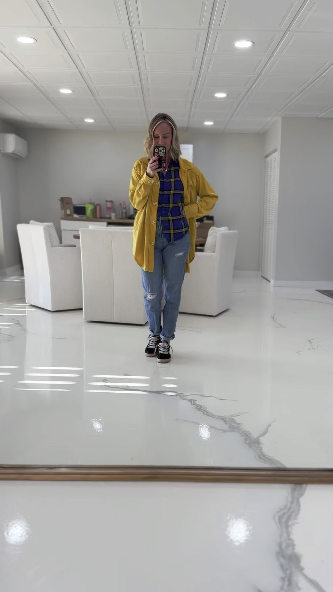 Friday night lights! Loving all the colors this shacket comes in for all the sports teams! 

Fashionably late mom
Fall outfit
Boyfriend jeans
Flannel
Golden goose sneakers 


#LTKsalealert #LTKfindsunder50 #LTKU