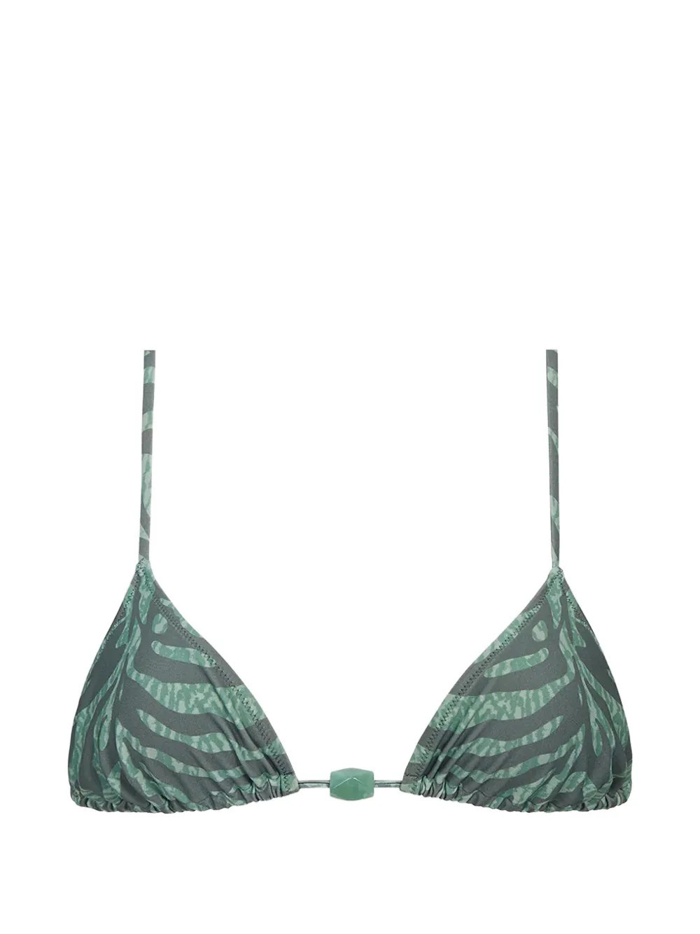 TROPIC OF C Equator zebra-print bikini top - Grey | Farfetch Global