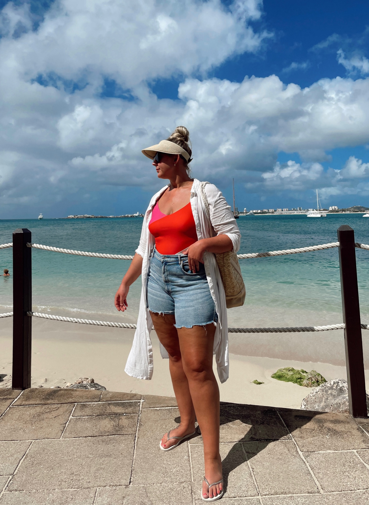 Beach OOTD ☀️ 

#LTKtravel #LTKswim #LTKcurves