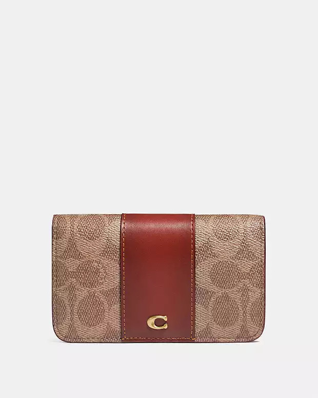 Slim Card Case In Signature Canvas | Coach (US)