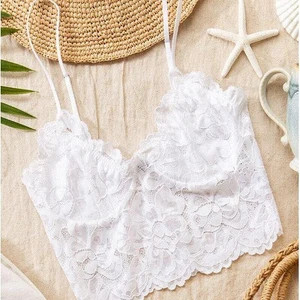 Floral Lace Bralette * Cami Crop Top * Adjustable Strap * Sexy Cute * Scalloped Hem * Black Lilac... | Etsy (US)