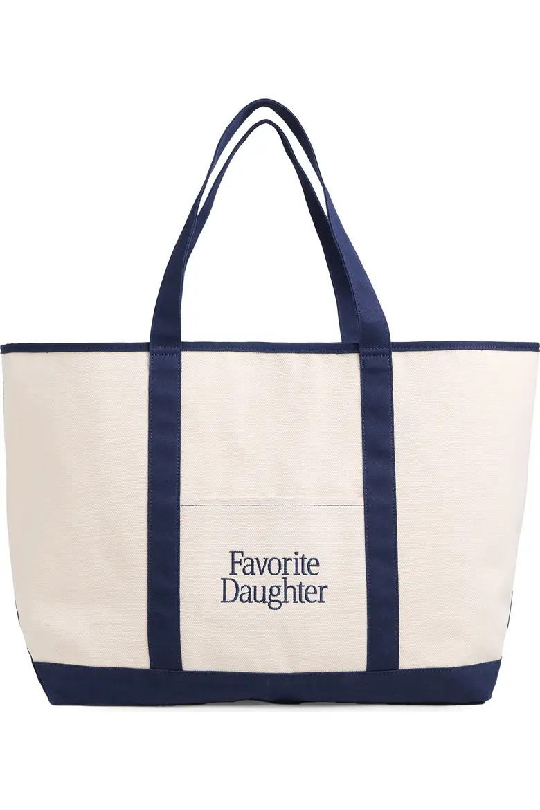 Large Logo Embroidered Canvas Tote (Women) | Nordstrom | Nordstrom