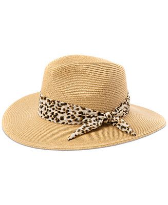 Nine West Scarf-Tie Panama Hat & Reviews - Hats, Gloves & Scarves - Handbags & Accessories - Macy... | Macys (US)