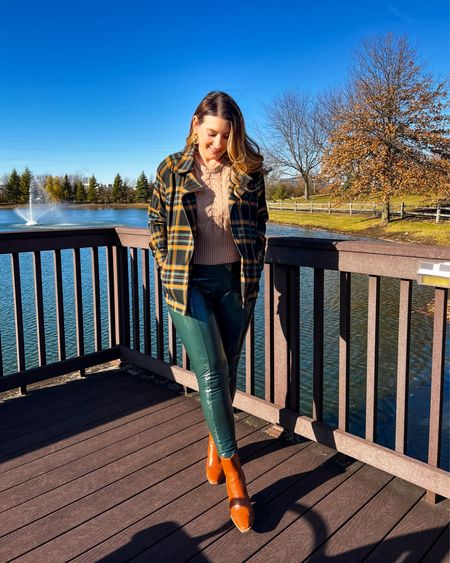 Plaid blazer is from Cabi Clothing
Sleeveless cable knit sweater, Spanx faux patent leather leggings, gold earrings, Amazon, Macy’s, fall fashion, fall outfits, Thanksgiving outfit inspo 

#LTKstyletip #LTKSeasonal #LTKunder100