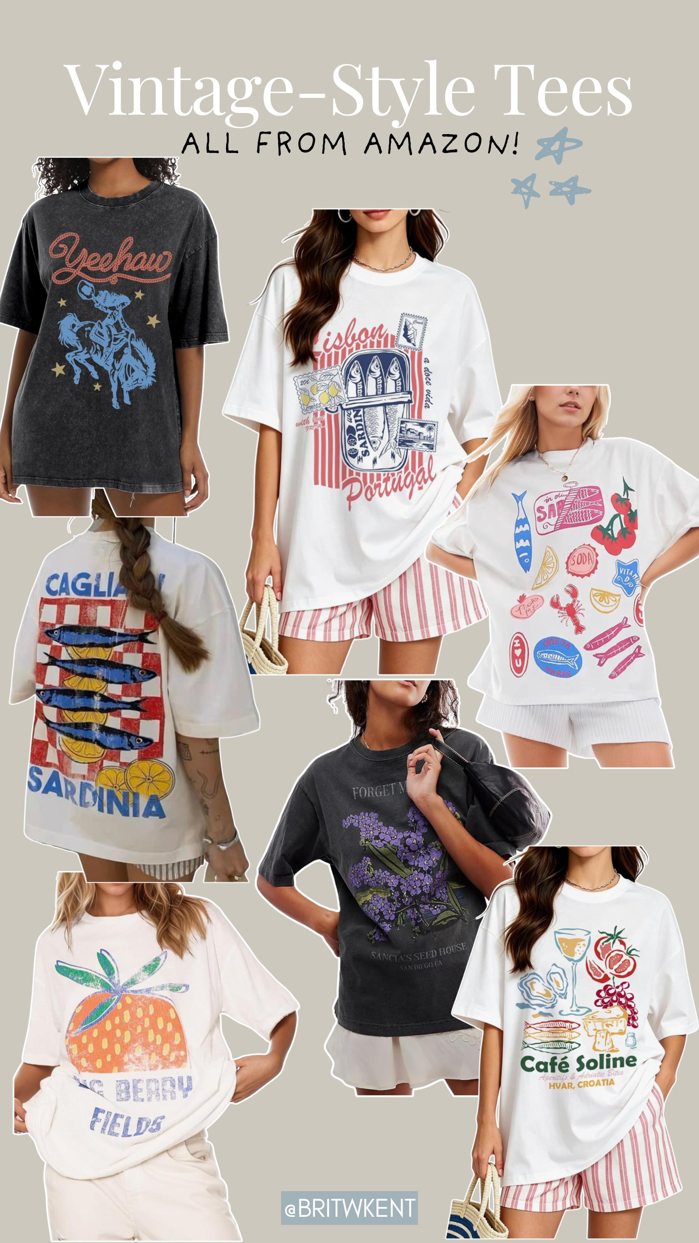 Amazon Finds -- Vintage style graphic tees. Loving an oversized fit. 

Amazon fashion finds, oversized t-shirts, Y2K style 

 #LTKootd #LTKmomlife #LTKSeasonal