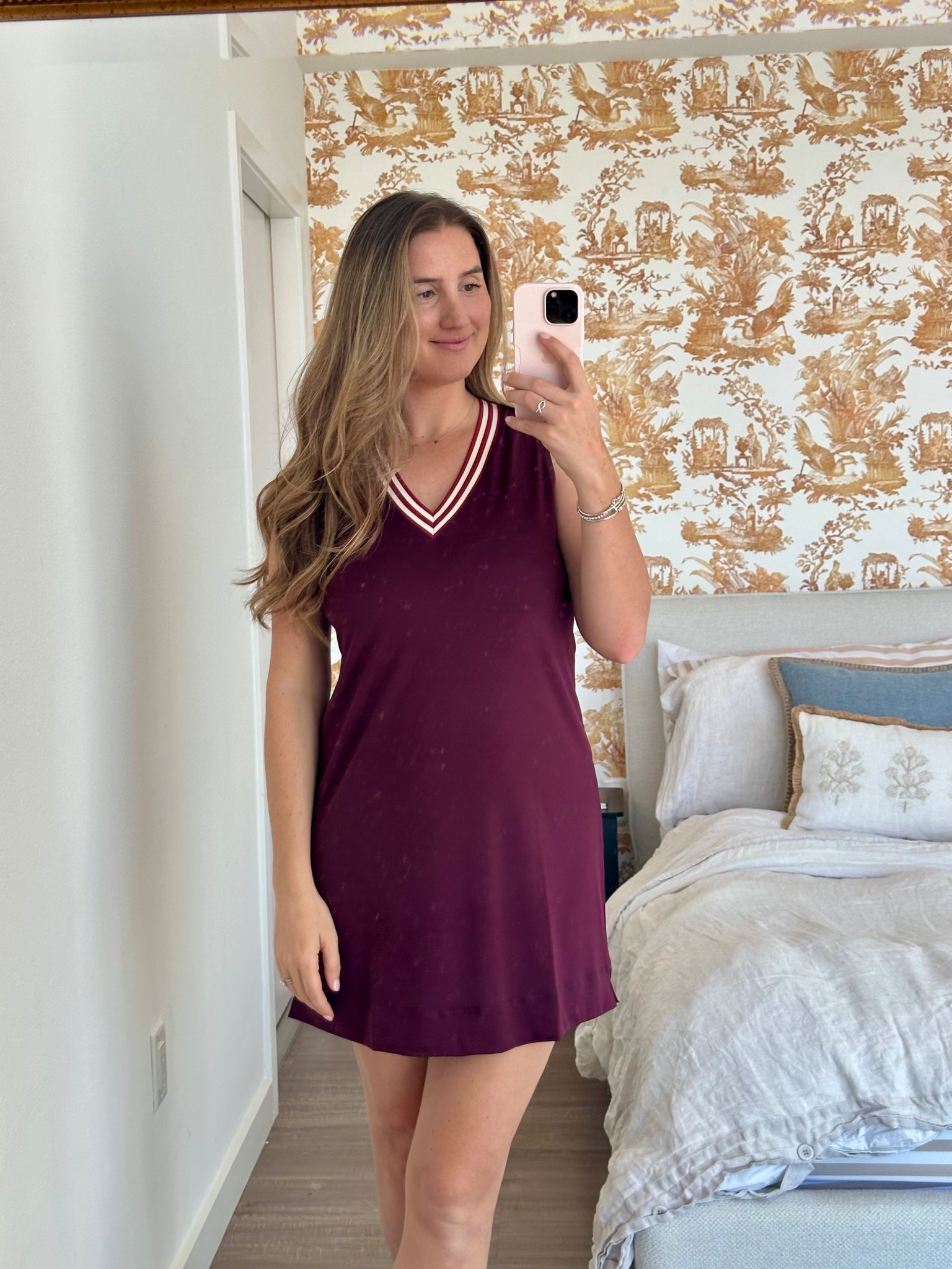 Tuckernuck tennis dress! Wearing a size medium! 

Color is sold out, but navy and white still in stock!

#LTKdayinmylife #LTKValentine #LTKmomlife