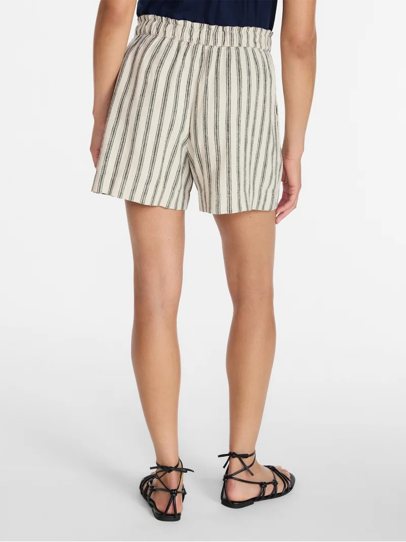 Time and Tru Women's Linen Blend Shorts, Sizes XS-XXXL - Walmart.com | Walmart (US)