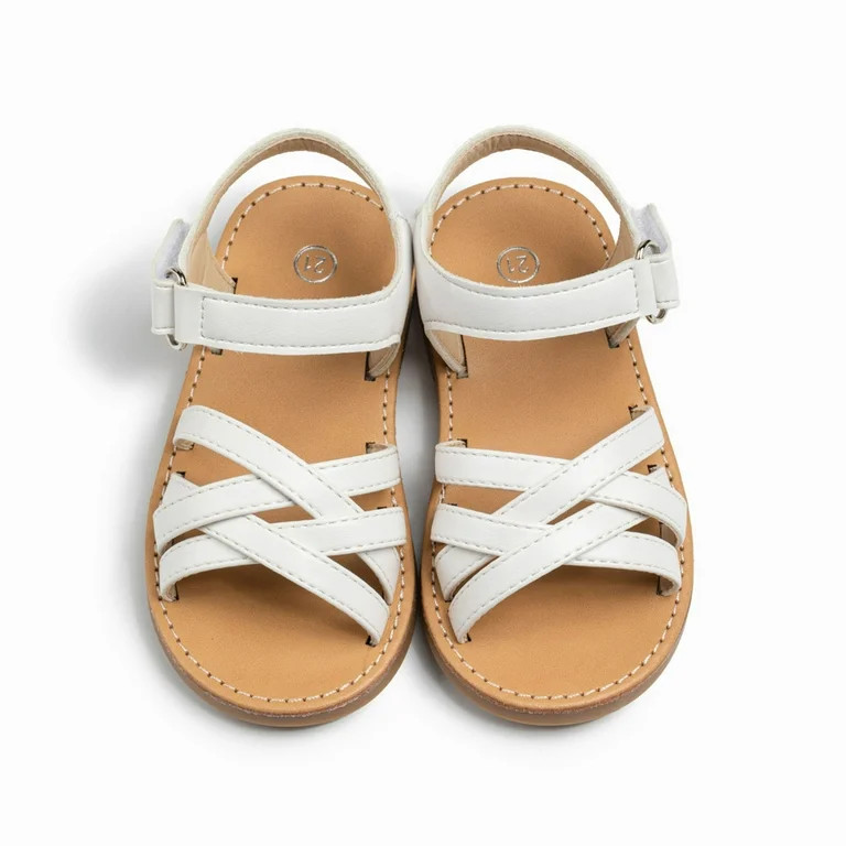 LIIPEE Girls Sandals Casual Summer Solid Color Open Toe Flat Bottom Fashion Sandals Toddler Kids ... | Walmart (US)