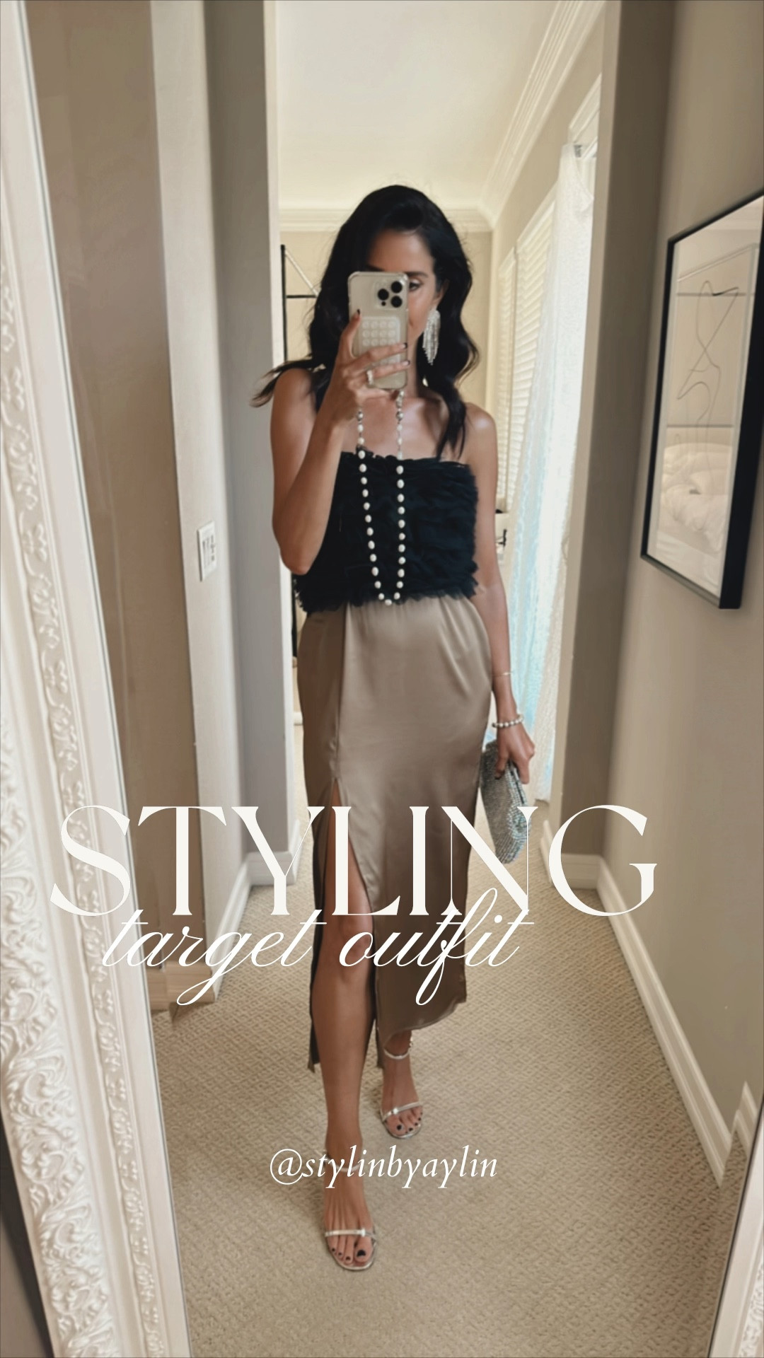 Styling Target outfit for the holidays ✨ I’m just shy of 5-7” wearing the size XS top and skirt. Wearing the size small cardigan coats and my beaded bracelet is the 10mm, use code AYLIN10 at checkout ✨

#LTKSeasonal #LTKHoliday