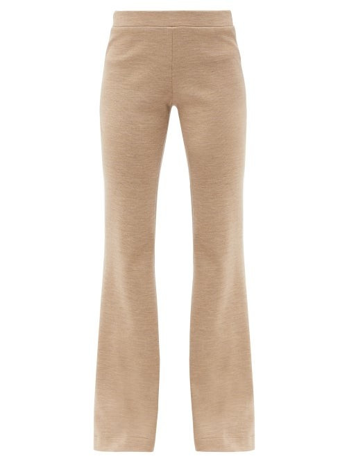 Raey - Flared-leg Virgin-wool Trousers - Womens - Beige | Matches (US)