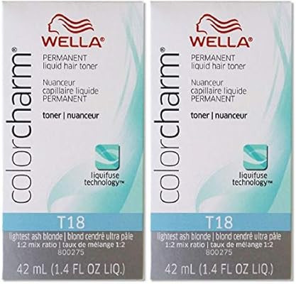 Color Charm Hair Toner T18 Lightest Ash Blonde 1.4 oz (2 Pack) | Amazon (US)