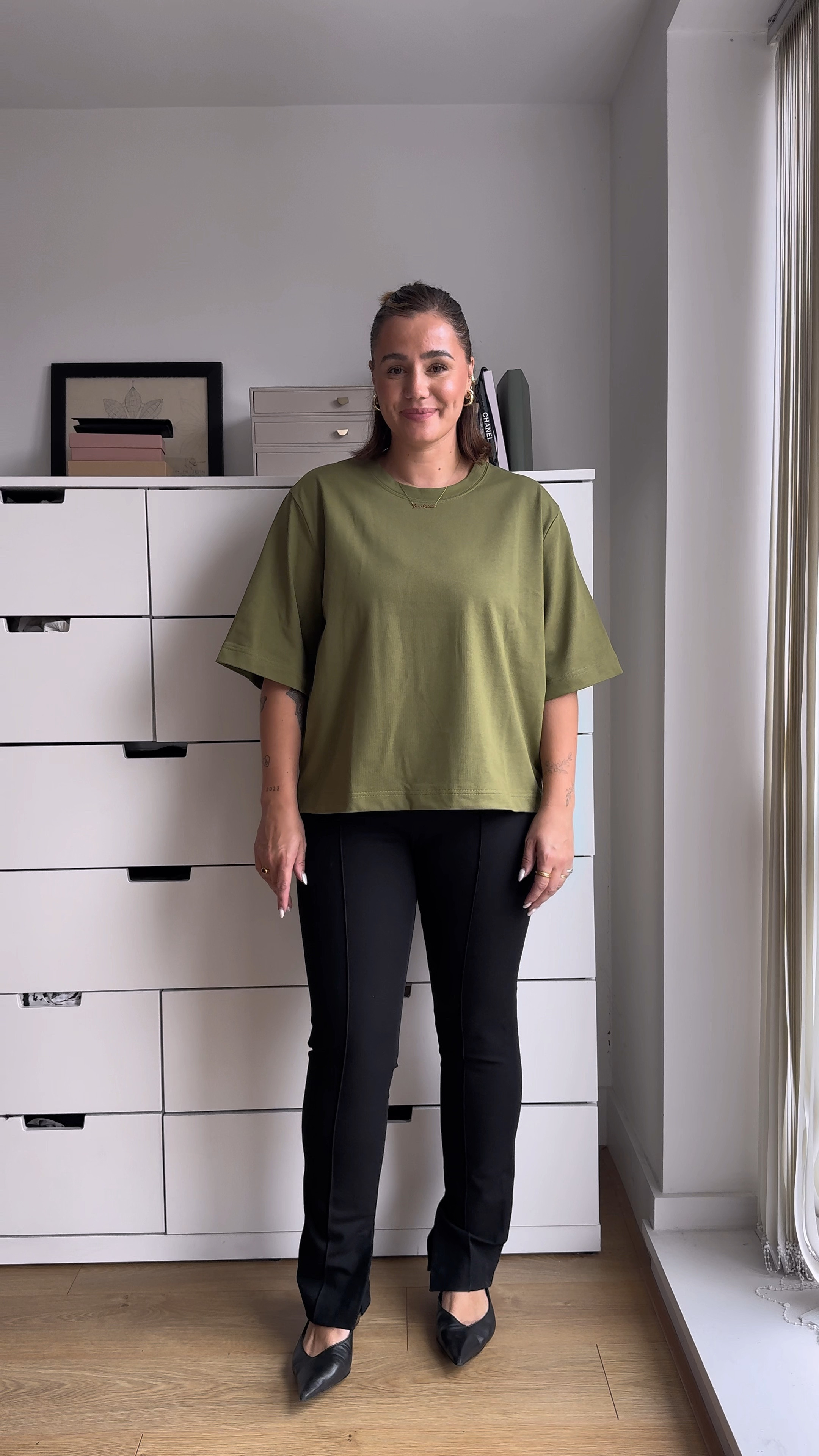 I’m wearing a 42 in the trousers and a large in the tee for reference xx

#LTKmidsize #LTKuk #LTKcurves