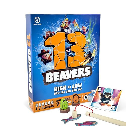 Format Games 13 Beavers Board Game - The Riveting Beaver Journey, Family-Friendly Card Guessing Adventure, Ever-Changing Gameplay! Ages 7+, 2-6 Players, 30-45 Minute Playtime, Made | Amazon (US)