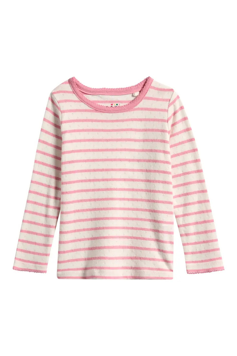 Kids' Stripe Long Sleeve Pointelle T-Shirt (Women) | Nordstrom | Nordstrom