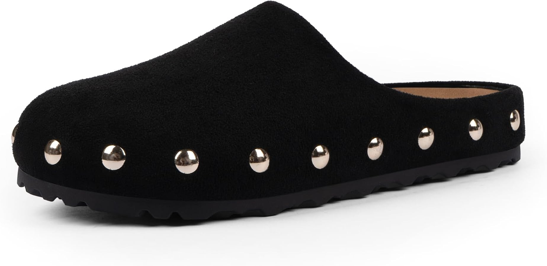 QIY Clogs for Women Slip on Faux Suede Studded Mules Comfortable Footbed Mule Potato Shoes for Wo... | Amazon (US)