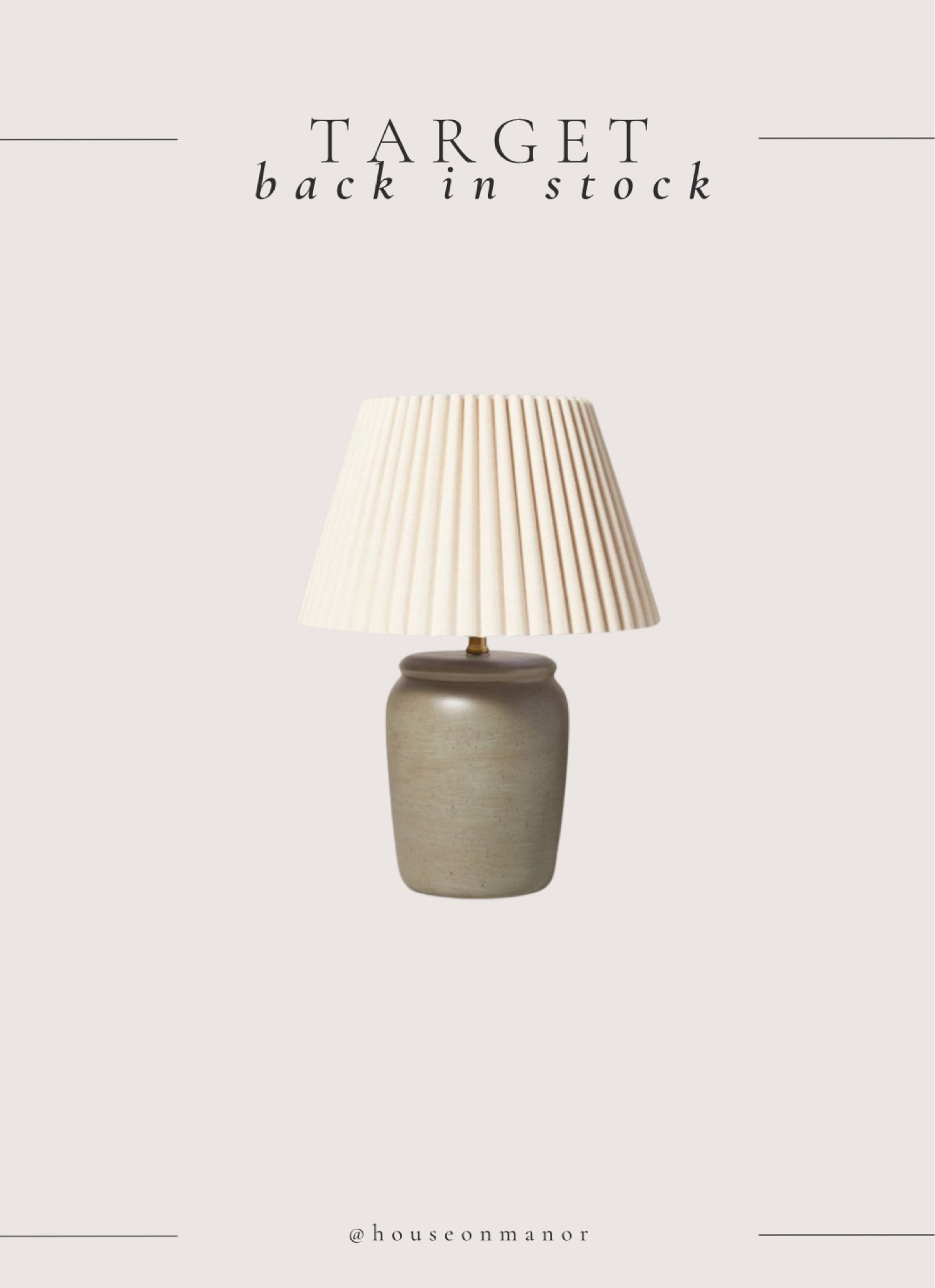 POPULAR H&H lamp back in stock😍

#LTKfindsunder100 #LTKxTarget #LTKhome