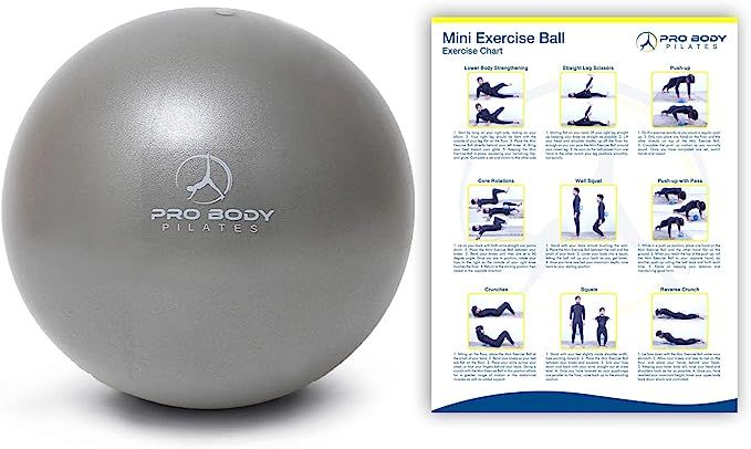 ProBody Pilates Mini Exercise Ball - 9 Inch Small Bender Ball for Stability, Barre, Pilates, Yoga... | Amazon (US)