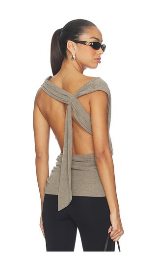 superdown Cecilia Top in Grey. - size XS | Revolve Clothing (Global)