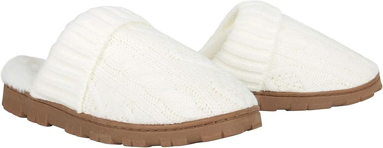 Jessica Simpson Women's Soft Knit Memory Foam Clog Slippers with Indoor/Outdoor Sole | Amazon (US)