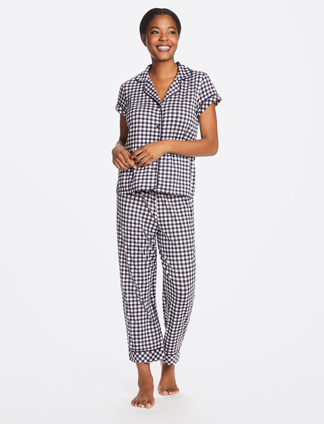 Linda Pajama Set in Gingham | Draper James (US)
