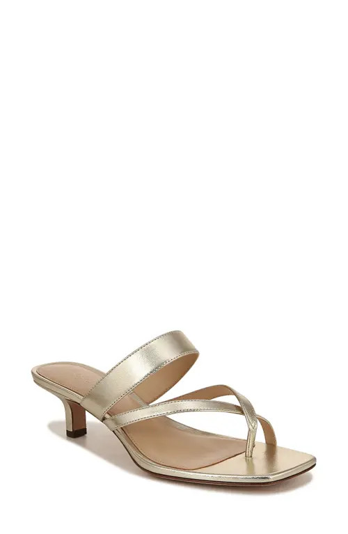 Veronica Beard Alanis Kitten Heel Slide Sandal in Platinum at Nordstrom, Size 6.5 | Nordstrom
