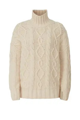 Sahel Cable Knit Turtleneck Sweater | Rent the Runway