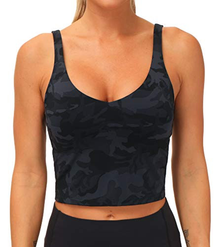THE GYM PEOPLE Womens' Sports Bra Longline Wirefree Padded with Medium Support | Amazon (US)