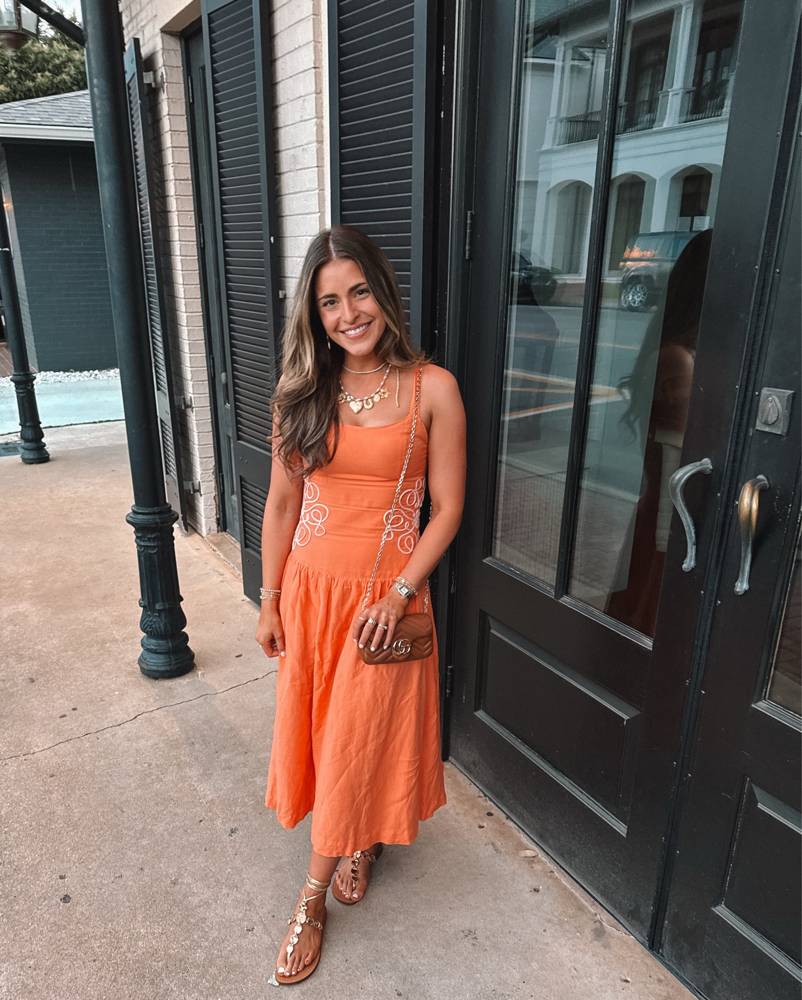 Dress is Nuuly (Mon Renn Luna Embroidered Midi Dress size XS) and charm necklace is from @ShopEttaAndEast ☺️ https://share.nuuly.com/taylor589 ⬅️ use this link for $30 off your first month renting with Nuuly!🧡

#LTKShoeCrush #LTKStyleTip #LTKItBag