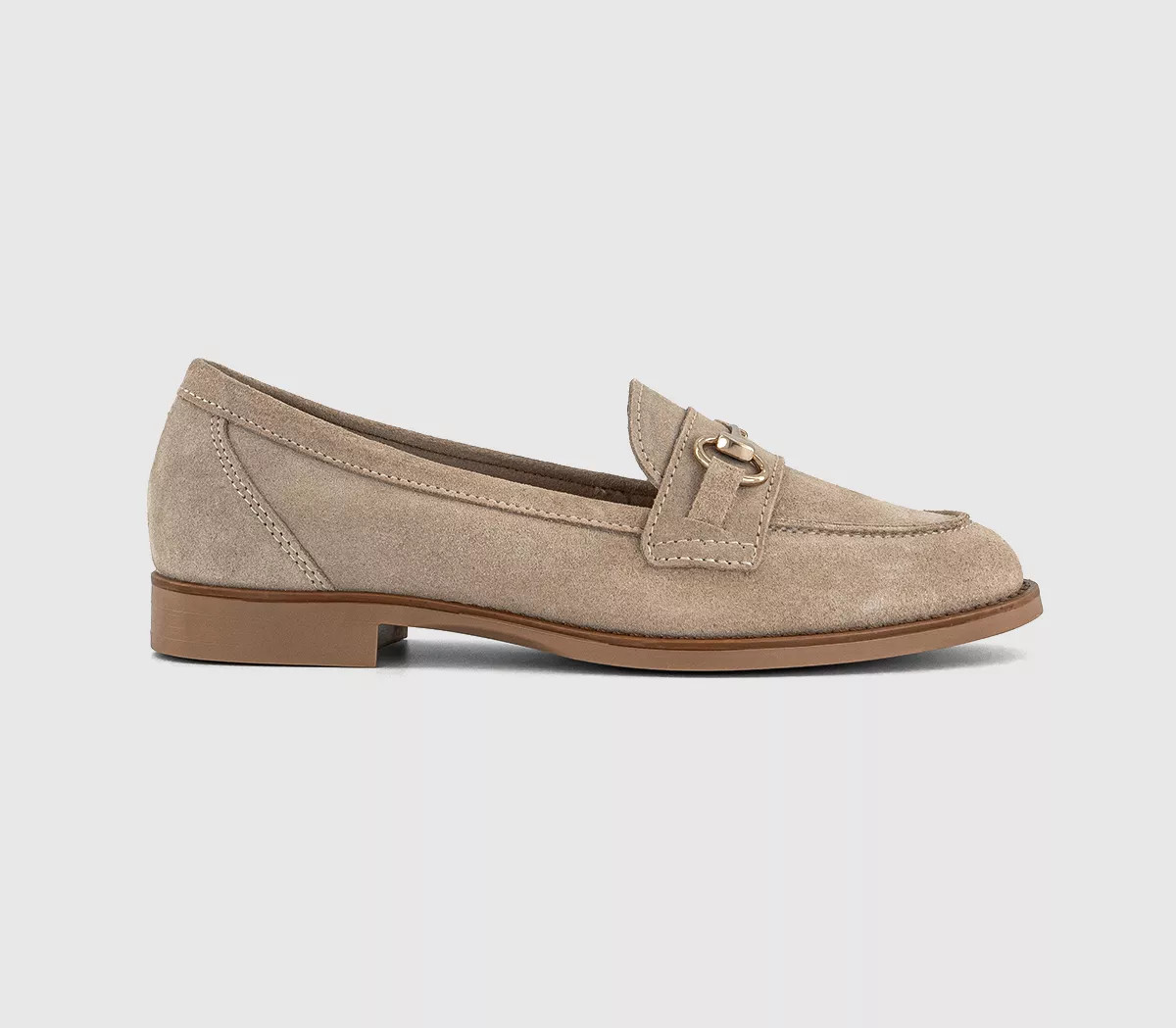 OFFICE Fountain Snaffle Trim Loafers Beige - Flat Shoes for Women | Office Shoes (UK)