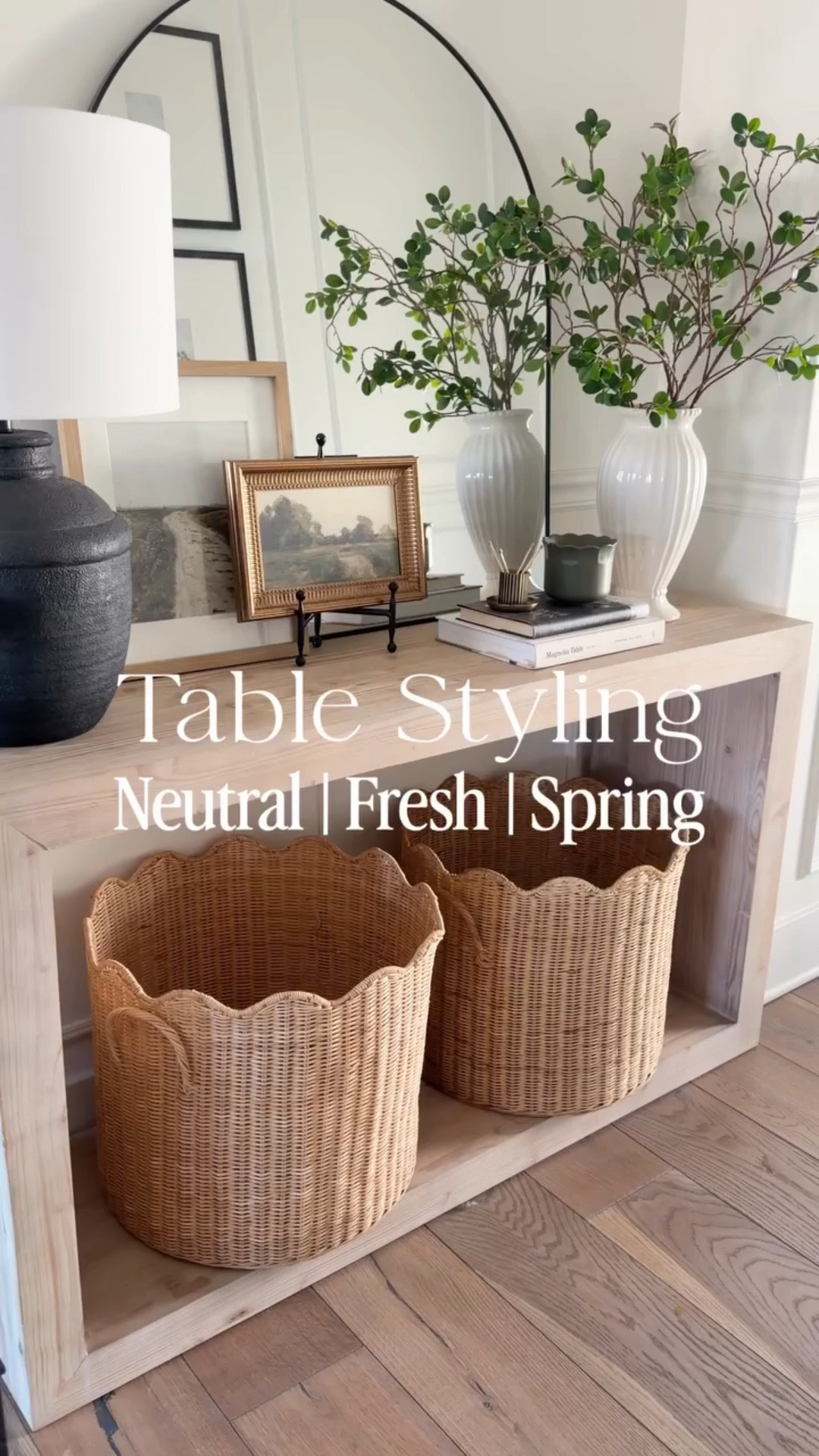 Spring refresh but make it neutral, cozy, and designer-inspired 🌸✨

This entryway table got a simple spring update with fresh greenery, layered textures, woven baskets, and soft neutral decor — proof you don’t need a full makeover to make your home feel lighter and brighter for the season.


If your entryway feels blah after winter, try:
• faux spring stems
• a textured table runner
• stacked coffee table books
• ceramic vases
• a statement mirror
• warm wood tones

Affordable spring decor can still look high-end when you focus on layering and balance 🤍

#springdecor #entrywaydecor #neutralhome #springhome #cozyhome homerefresh budgetdecor modernfarmhouse affordablehome layereddecor

#LTKSpringSale #LTKHome #LTKSeasonal